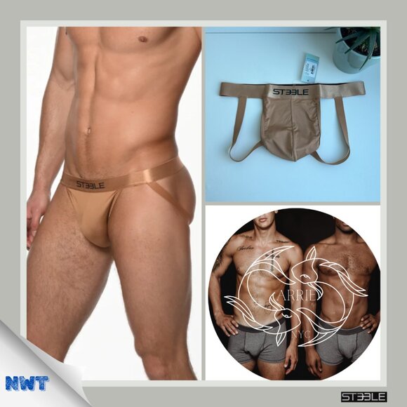 ST33LE - Praline Skin Tone Recycled Polyester Jockstrap (M) - Picture 1 of 7